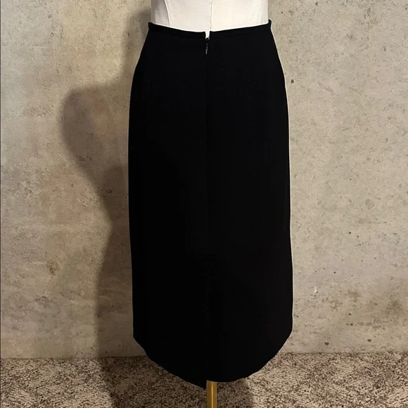 Classic 90s/Y2K Kasper Black Pencil Skirt | Minimalist | Business Chic | Size 8 - Picture 5 of 6